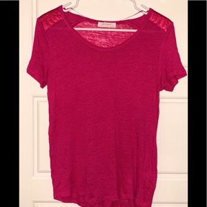 Zara satin quilted shoulder knit top/ W&B coll.